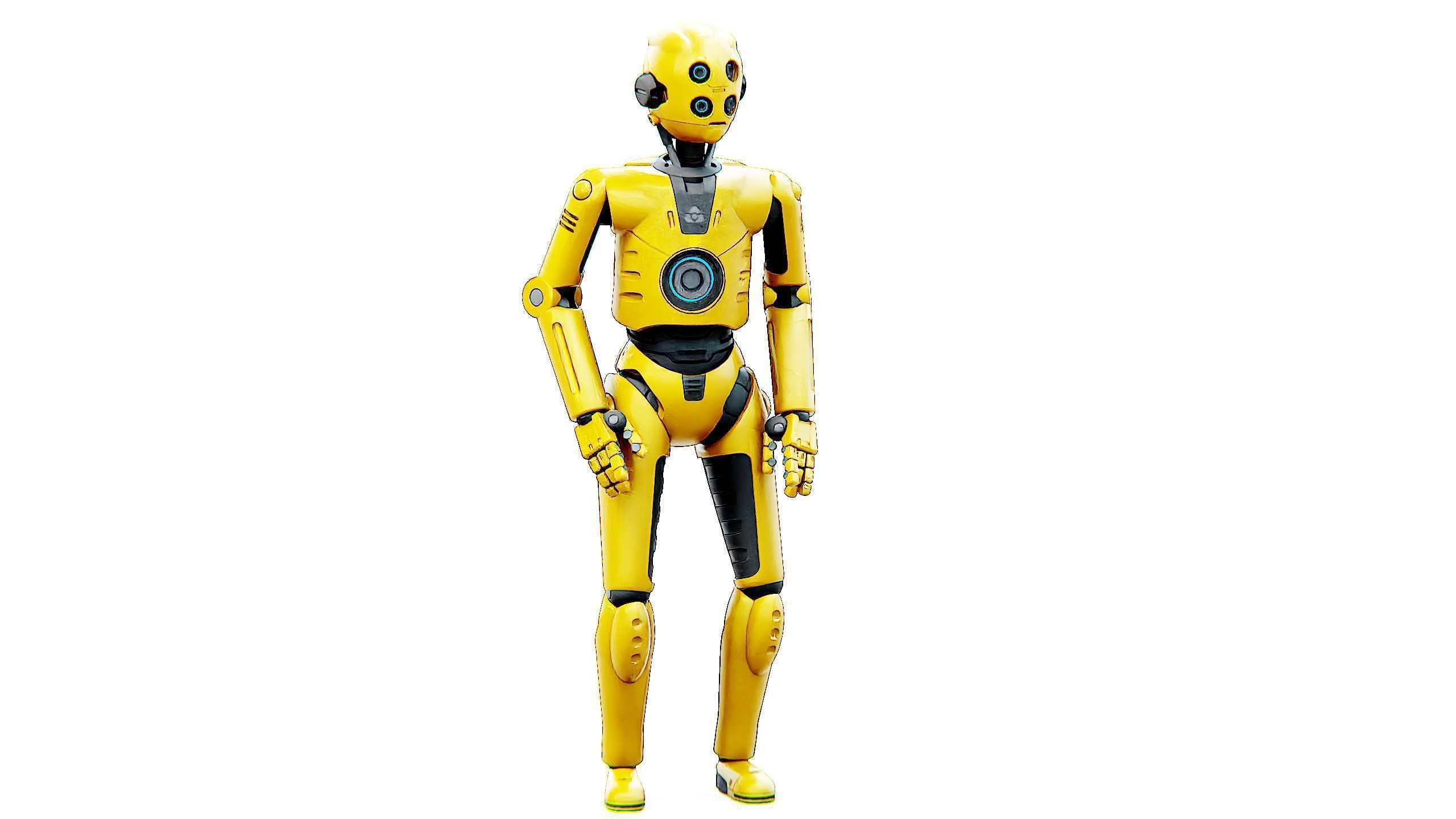 DROID C6-DS V2 Rigged for Unreal Engine - Unity - MIXAMO 3D model_2