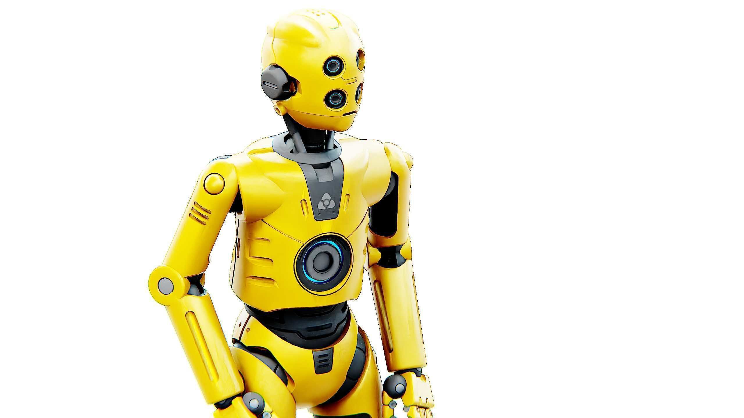 DROID C6-DS V2 Rigged for Unreal Engine - Unity - MIXAMO 3D model_22