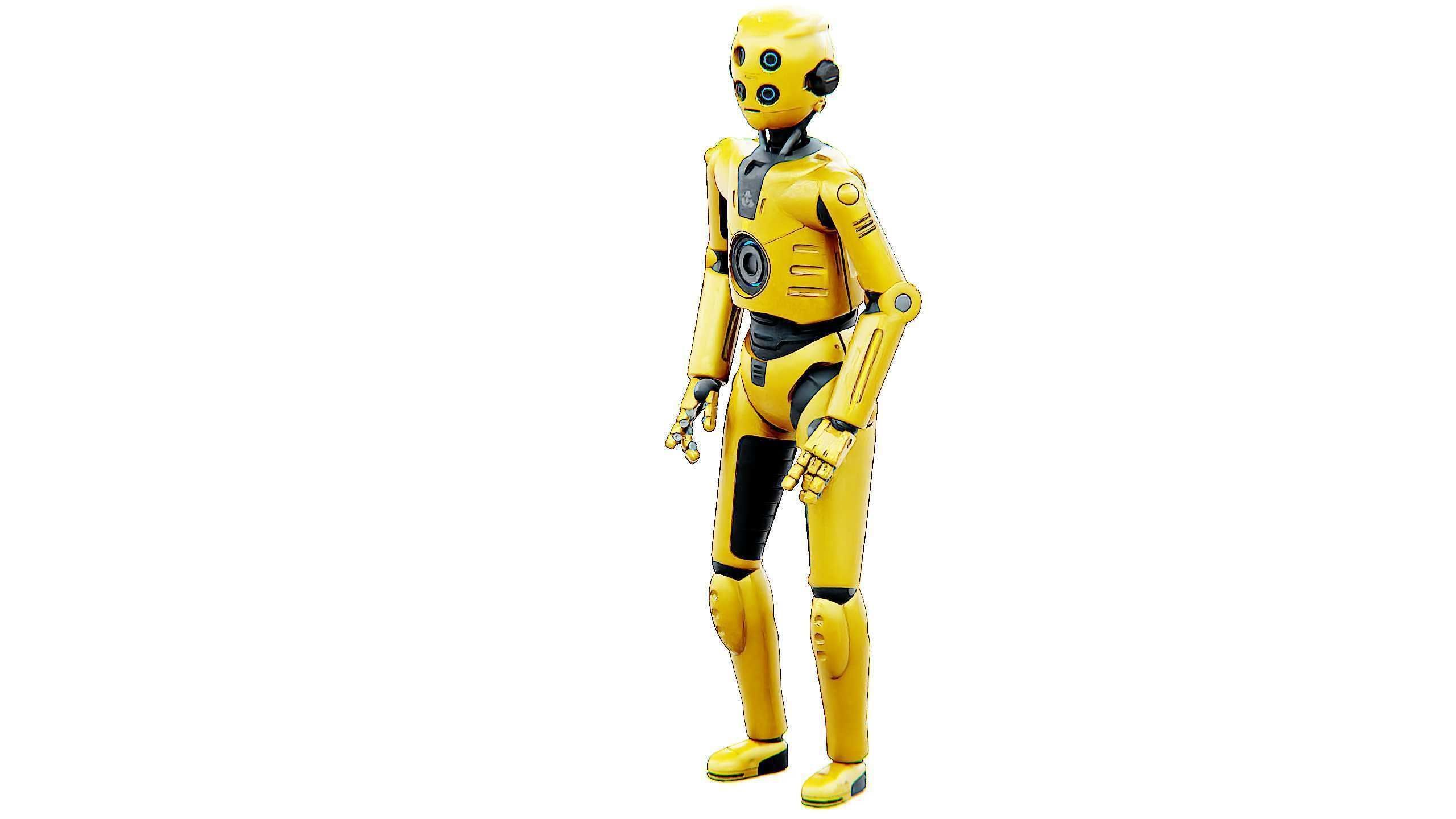 DROID C6-DS V2 Rigged for Unreal Engine - Unity - MIXAMO 3D model_19