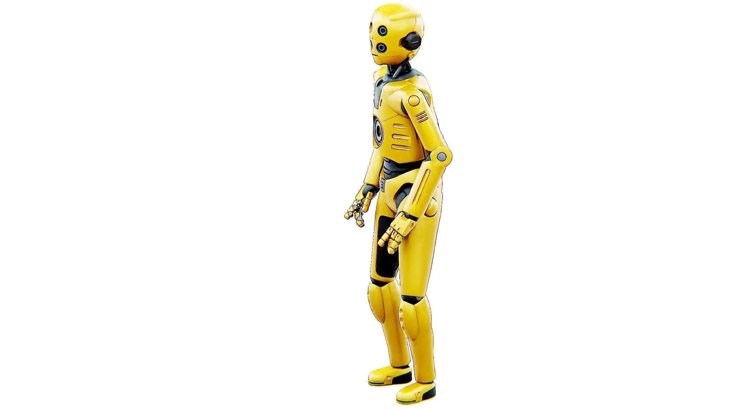 DROID C6-DS V2 Rigged for Unreal Engine - Unity - MIXAMO 3D model_18