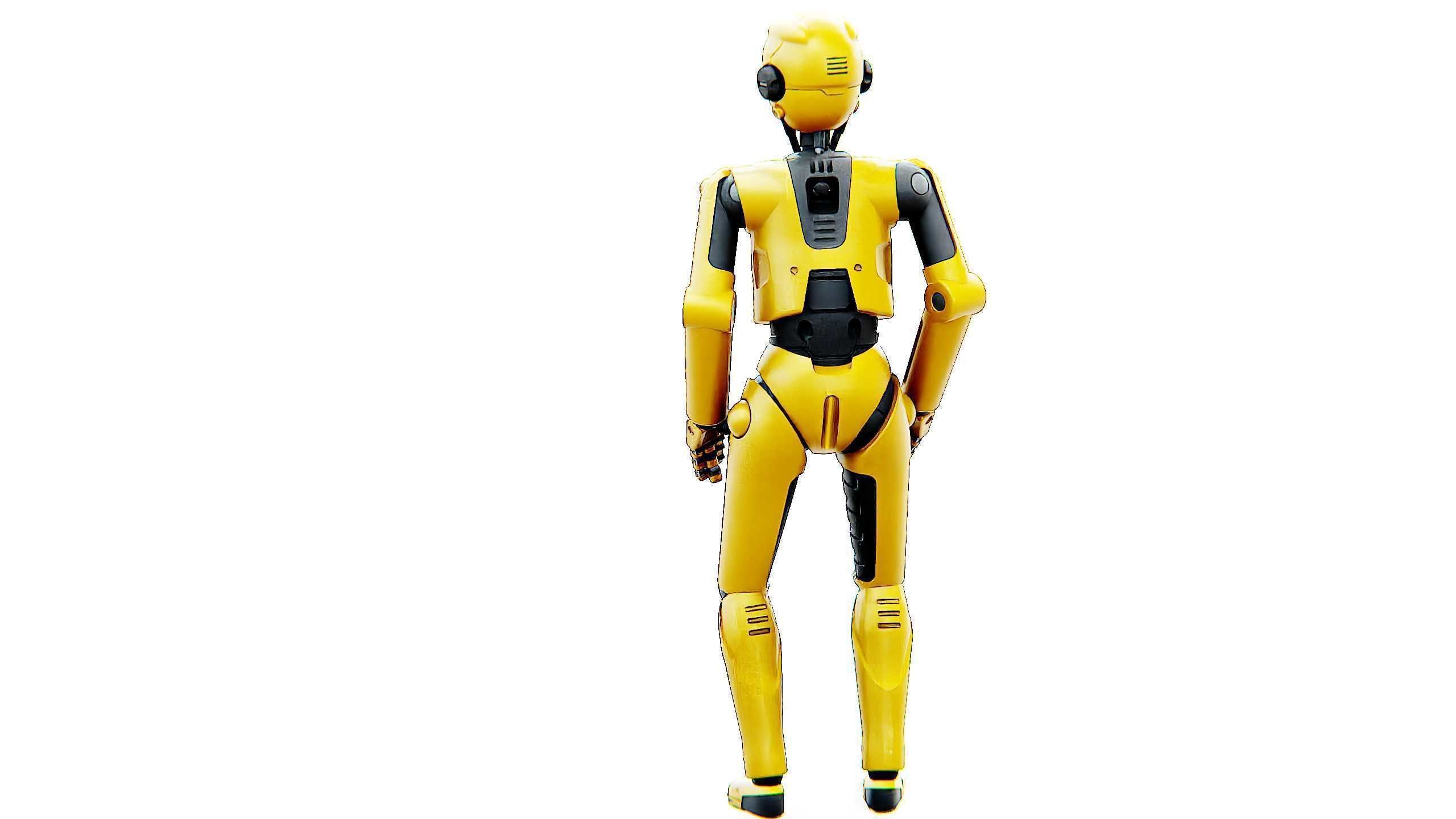 DROID C6-DS V2 Rigged for Unreal Engine - Unity - MIXAMO 3D model_13