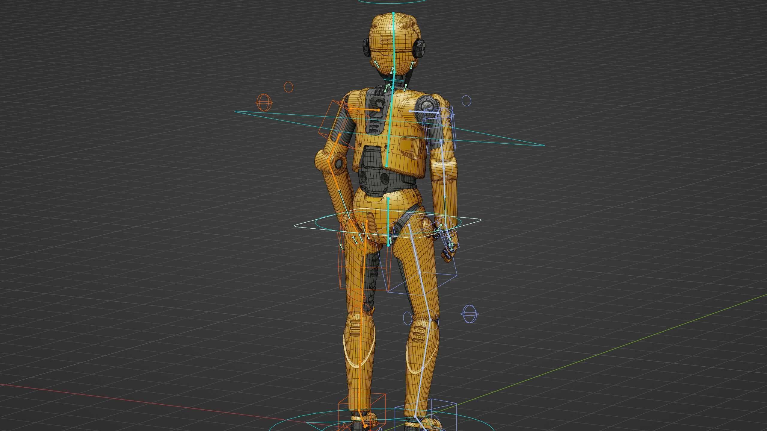 DROID C6-DS V2 Rigged for Unreal Engine - Unity - MIXAMO 3D model_38