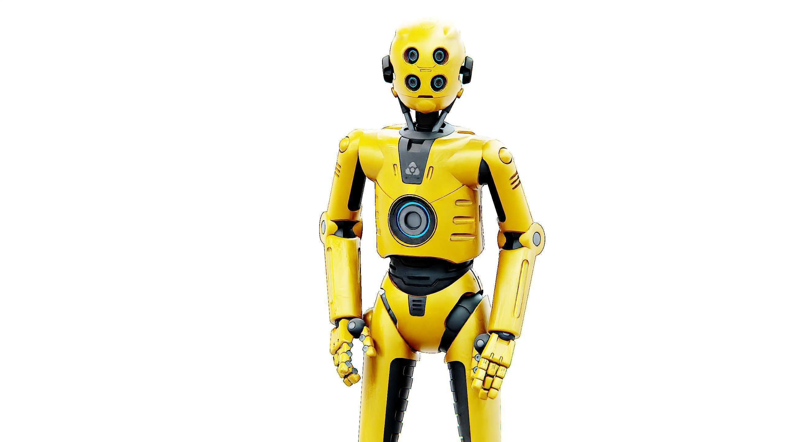 DROID C6-DS V2 Rigged for Unreal Engine - Unity - MIXAMO 3D model_21