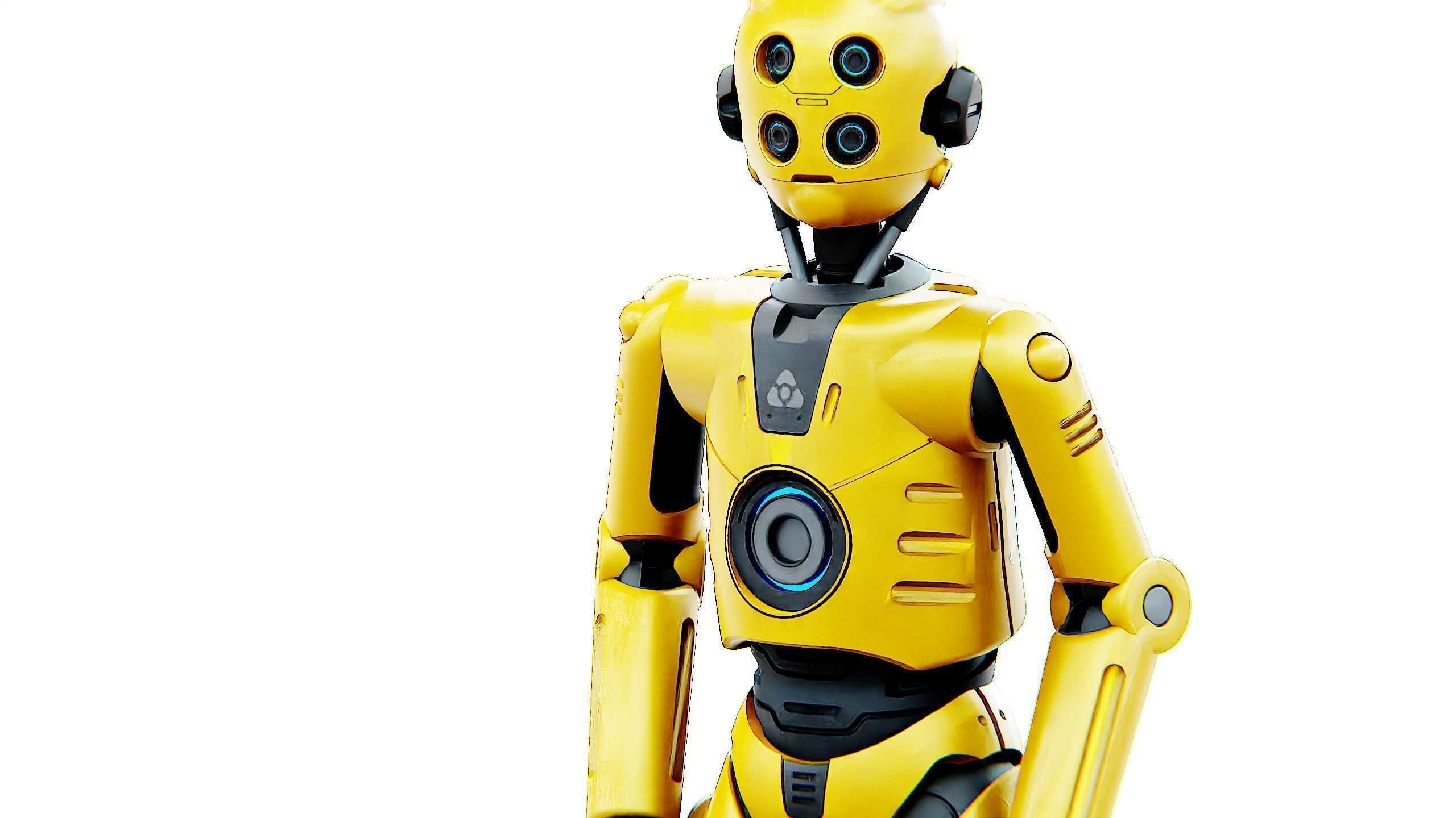 DROID C6-DS V2 Rigged for Unreal Engine - Unity - MIXAMO 3D model_27