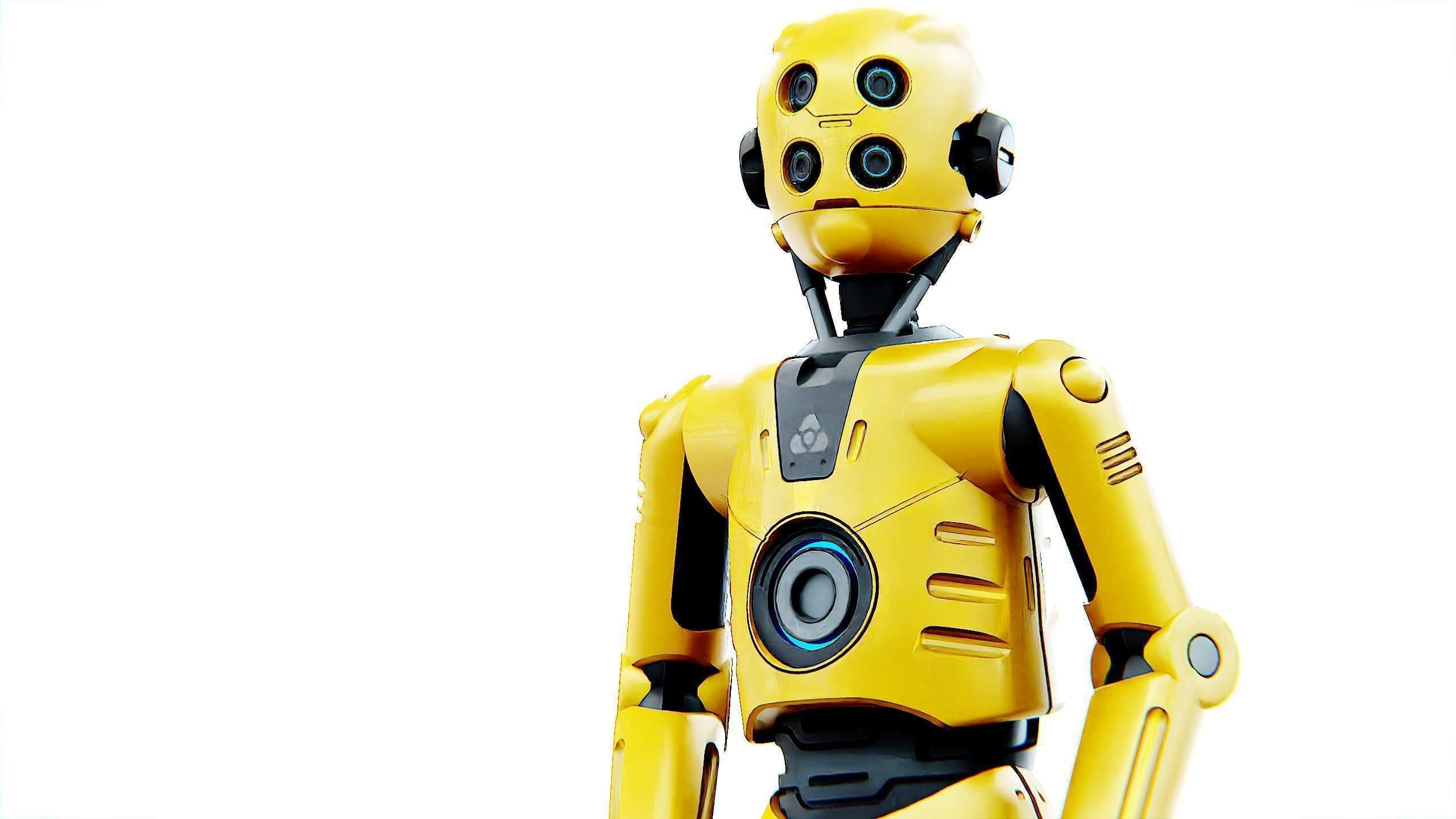 DROID C6-DS V2 Rigged for Unreal Engine - Unity - MIXAMO 3D model_29