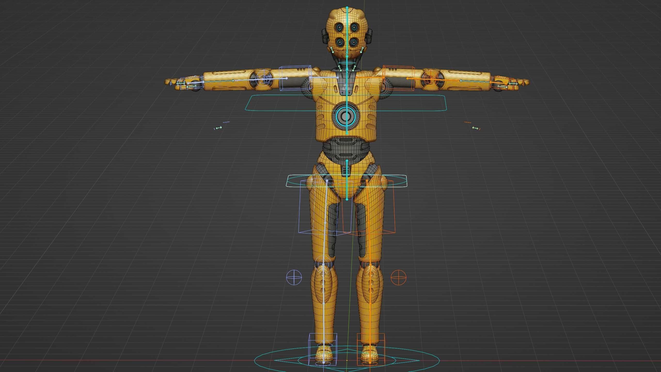 DROID C6-DS V2 Rigged for Unreal Engine - Unity - MIXAMO 3D model_39