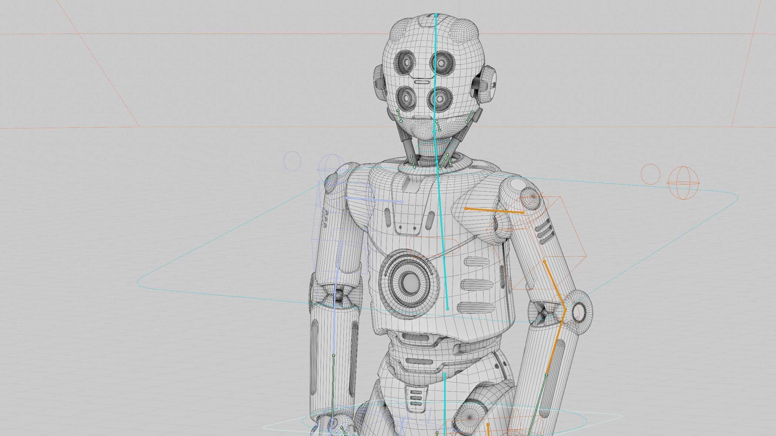 DROID C6-DS V2 Rigged for Unreal Engine - Unity - MIXAMO 3D model_42
