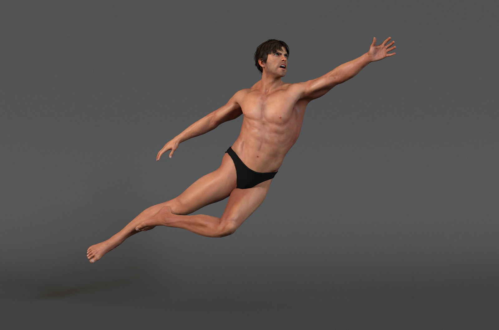 Male Base Rig Low-poly 3D model_4