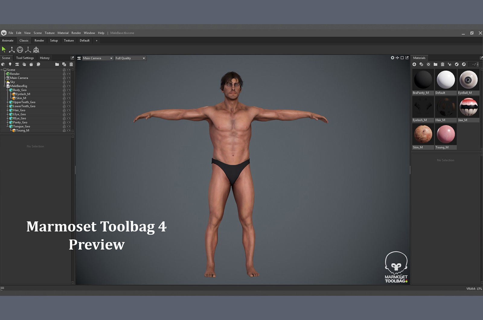 Male Base Rig Low-poly 3D model_11
