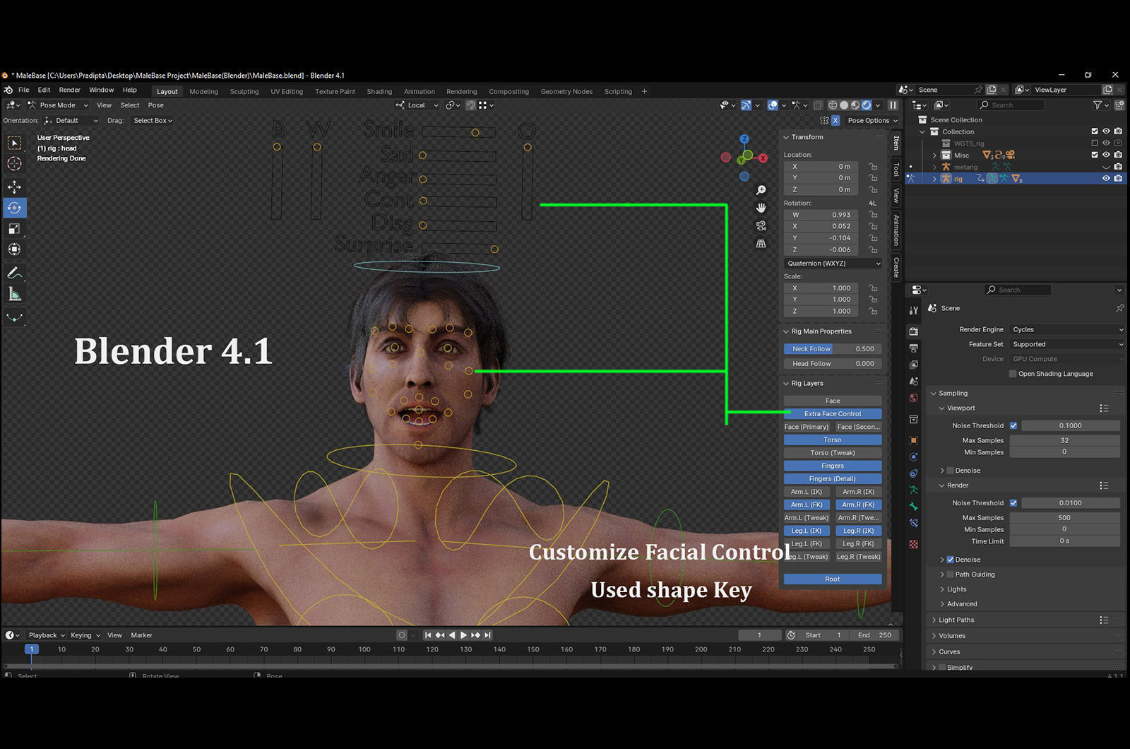 Male Base Rig Low-poly 3D model_18