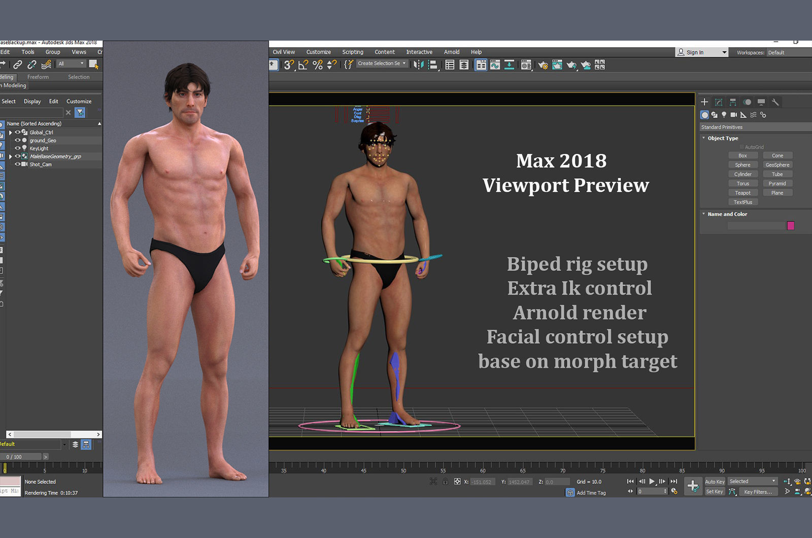 Male Base Rig Low-poly 3D model_15