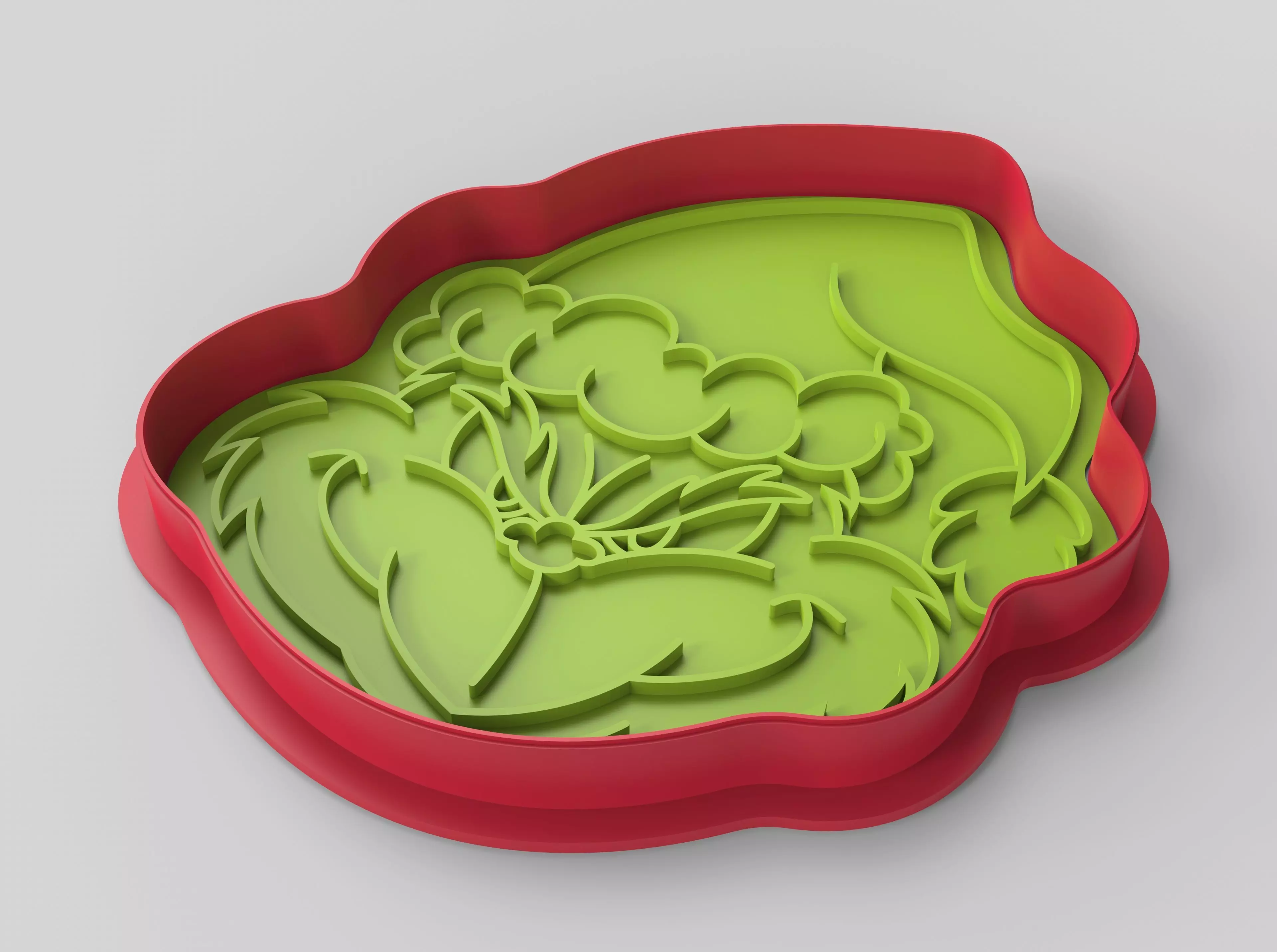 Cookie cutter and stamp - Christmas Grinch 3D print model 3D print model_0