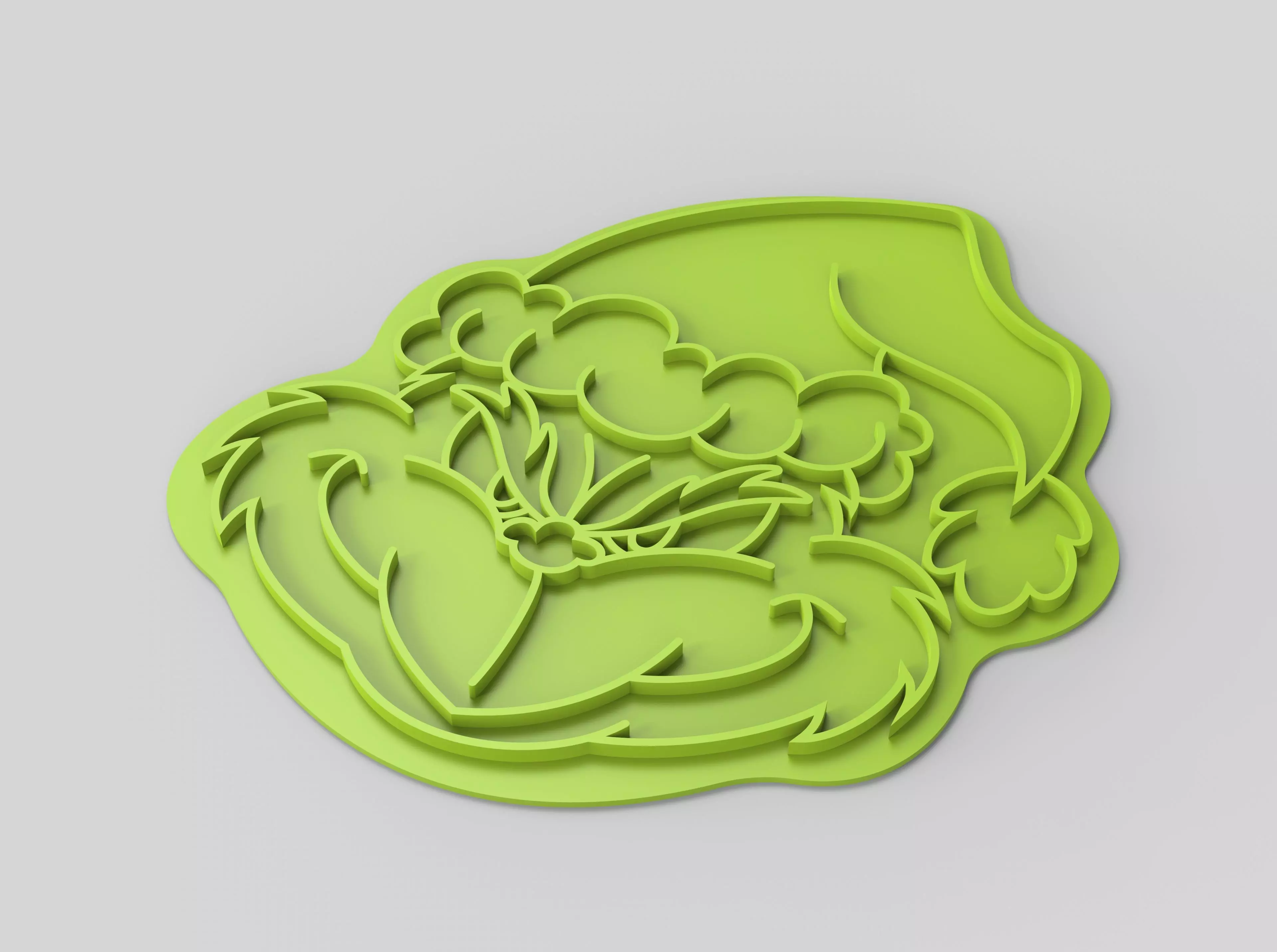 Cookie cutter and stamp - Christmas Grinch 3D print model 3D print model_2