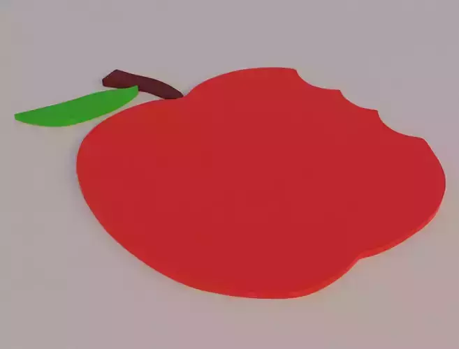 Appel 2D model for 3D print