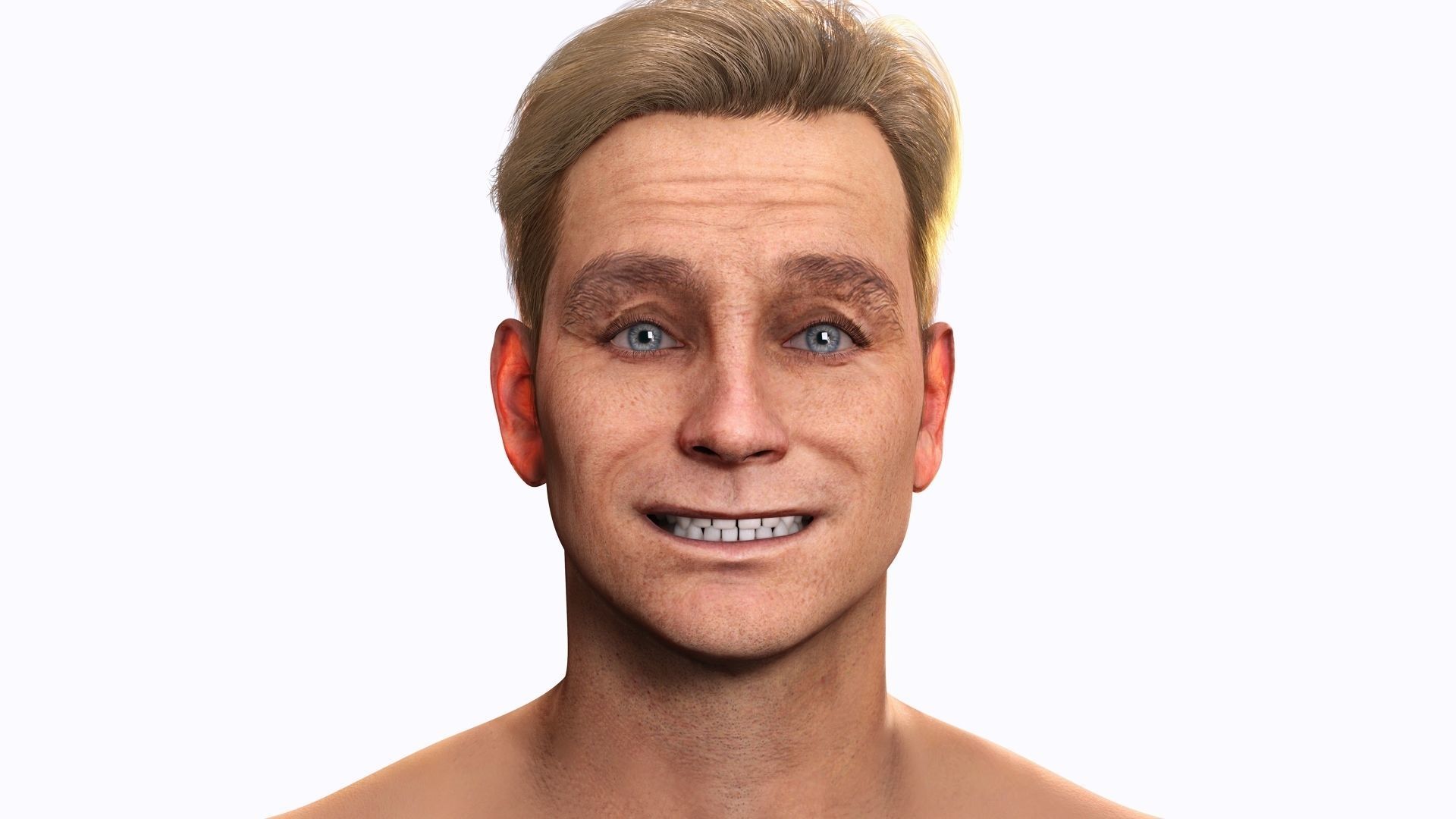 Homelander The Boys - Base Mesh Low-poly 3D model_5