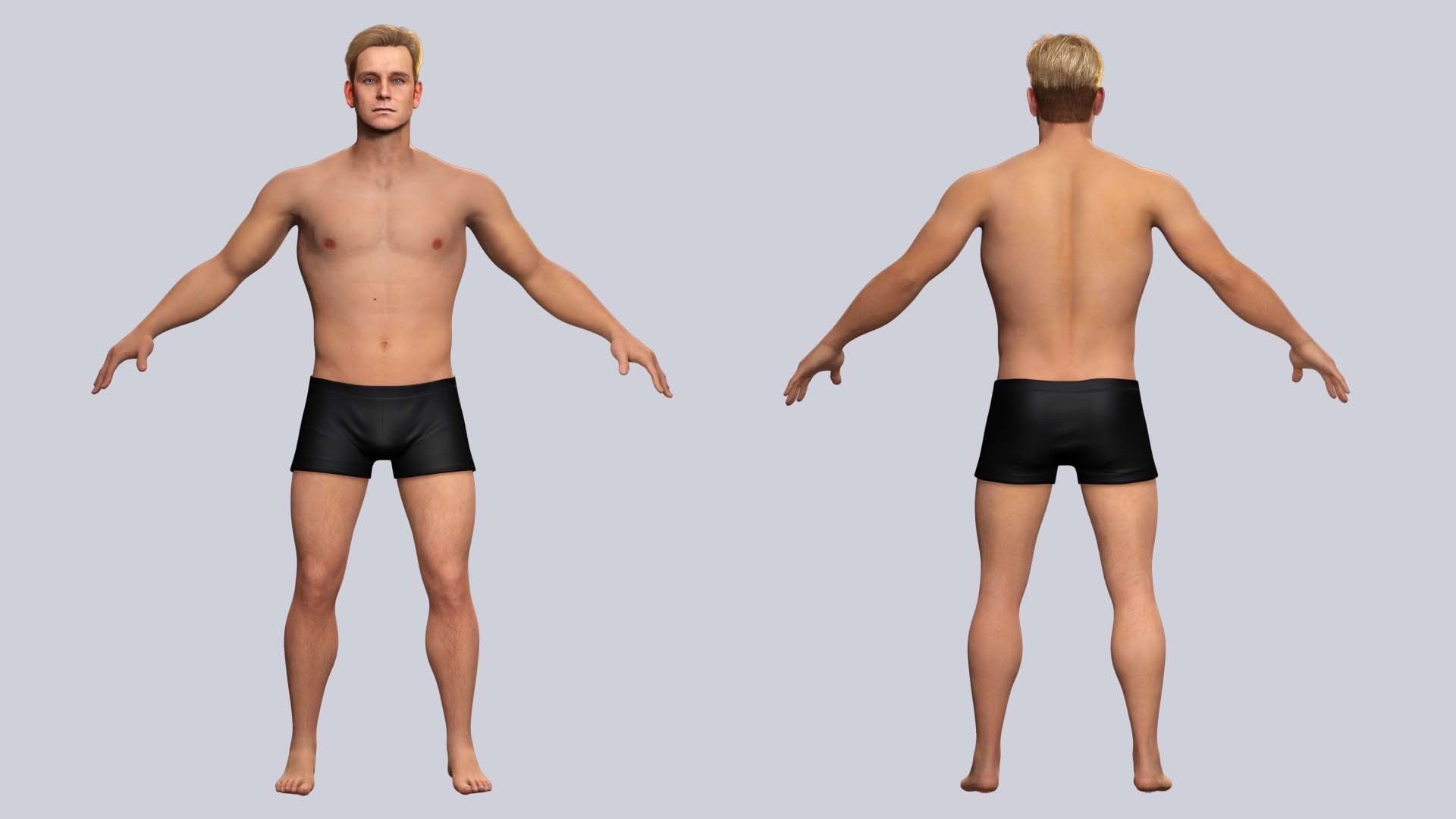 Homelander The Boys - Base Mesh Low-poly 3D model_1