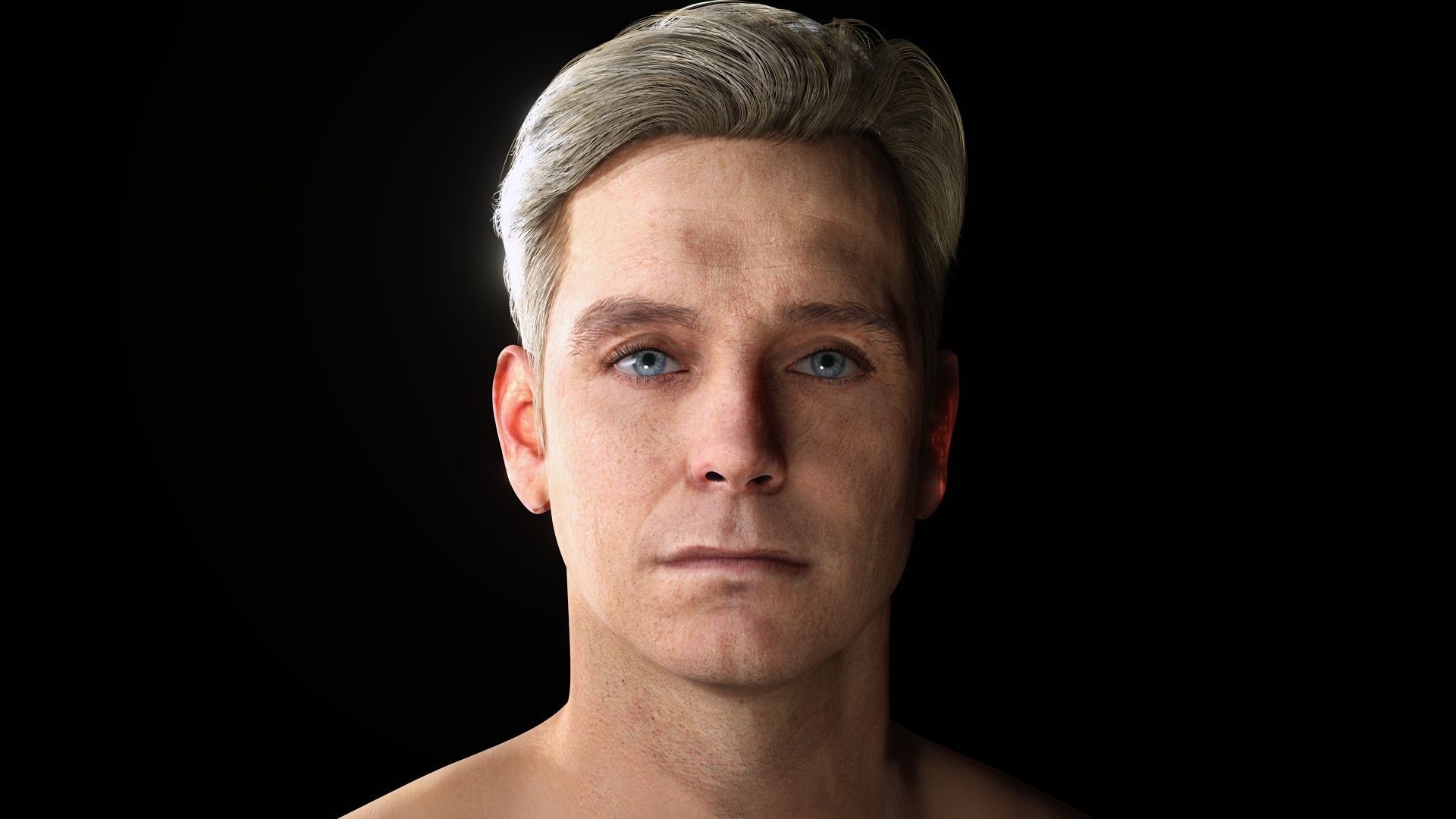 Homelander The Boys - Base Mesh Low-poly 3D model_14