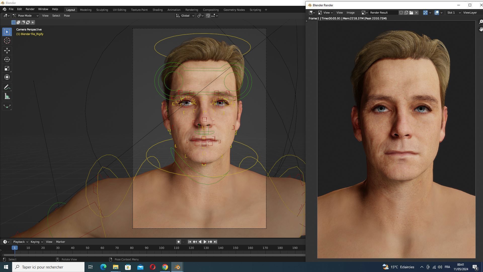 Homelander The Boys - Base Mesh Low-poly 3D model_20