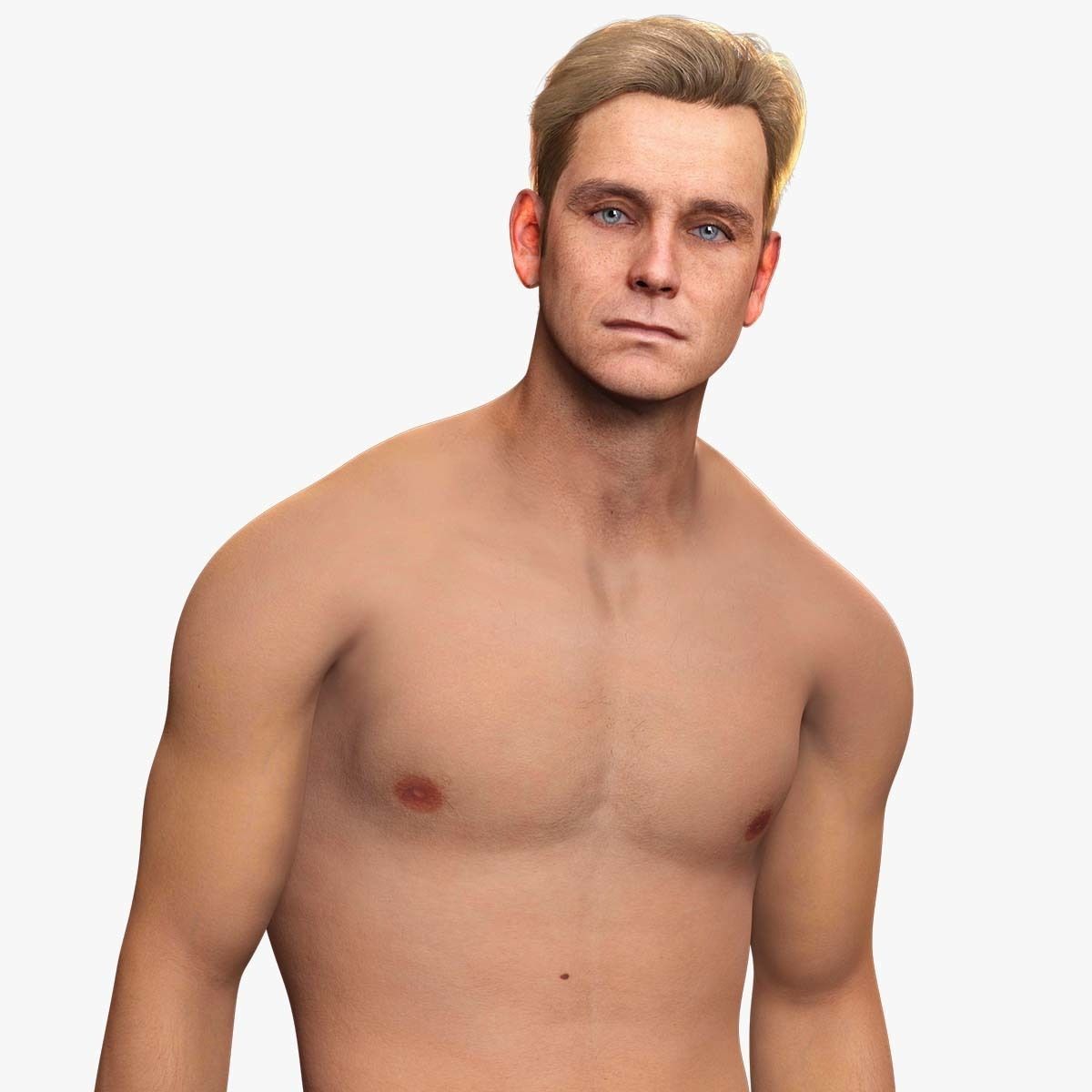Homelander The Boys - Base Mesh Low-poly 3D model_29