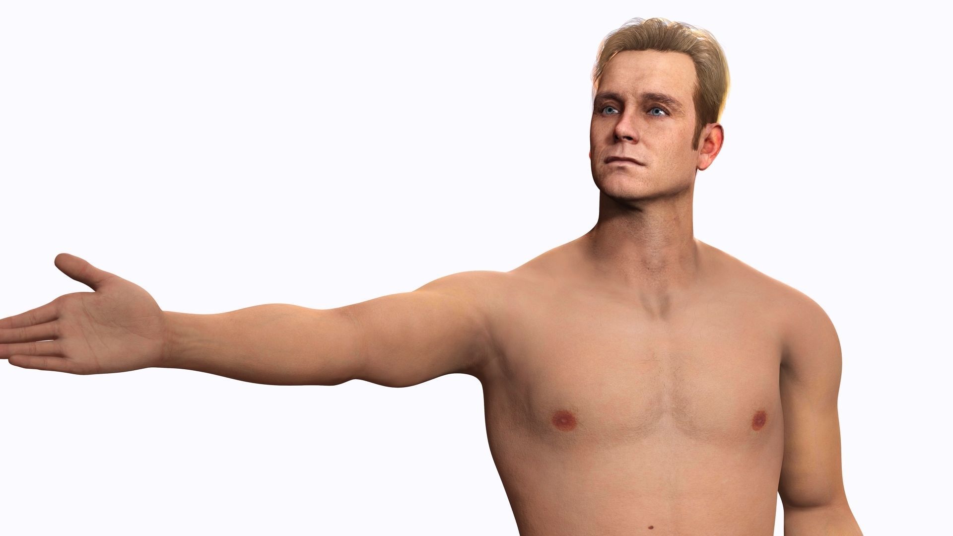 Homelander The Boys - Base Mesh Low-poly 3D model_17