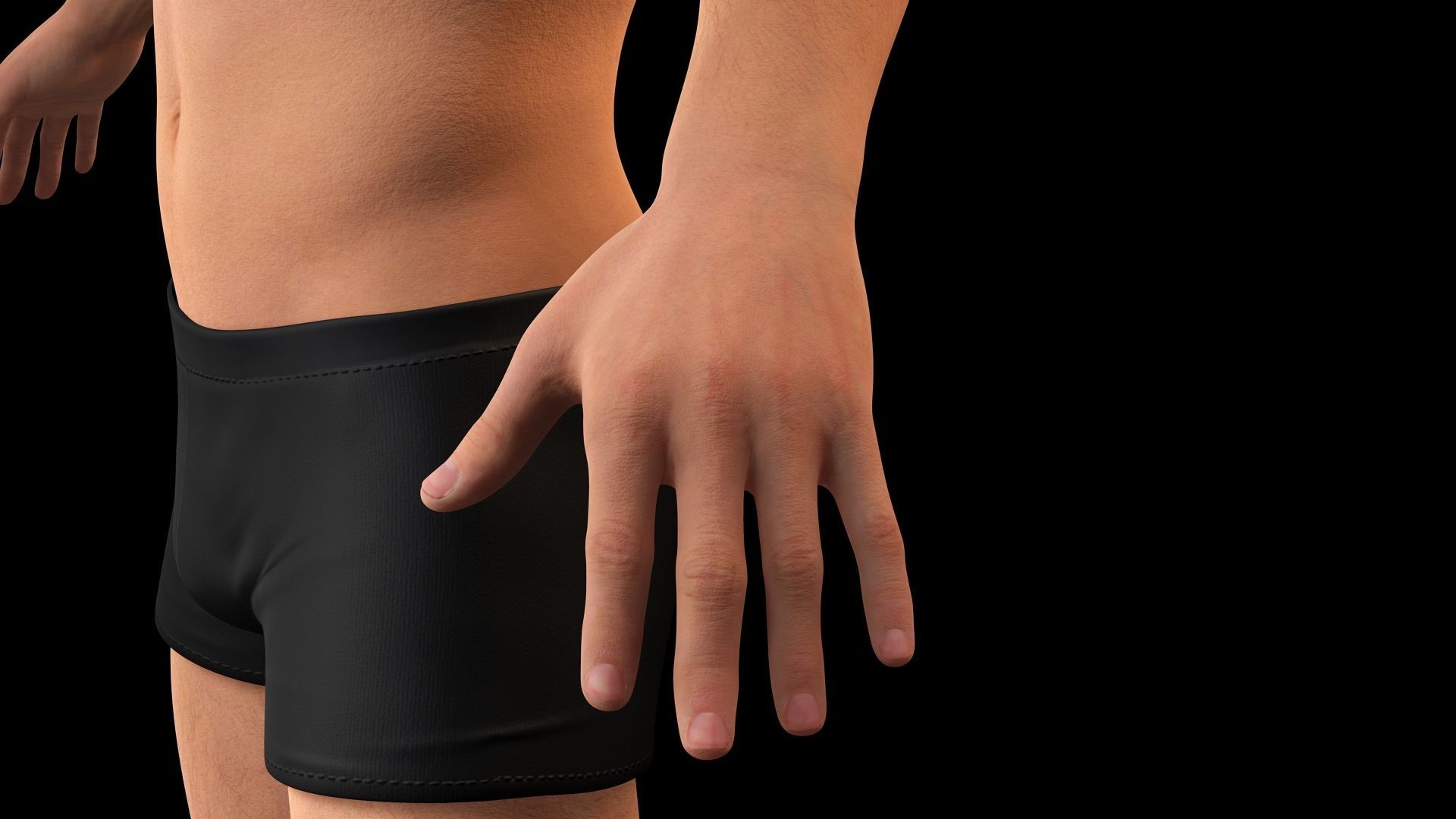 Homelander The Boys - Base Mesh Low-poly 3D model_13