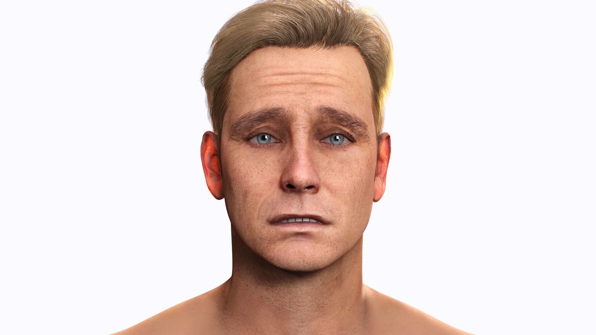 Homelander The Boys - Base Mesh Low-poly 3D model_6