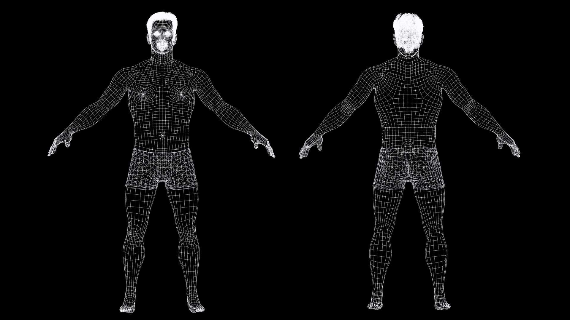 Homelander The Boys - Base Mesh Low-poly 3D model_22