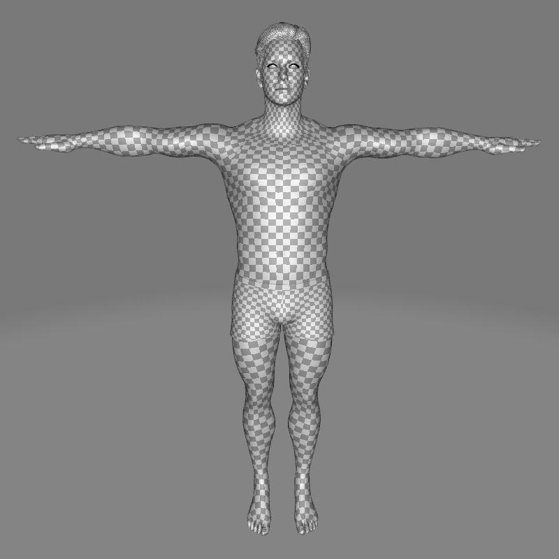 Homelander The Boys - Base Mesh Low-poly 3D model_30