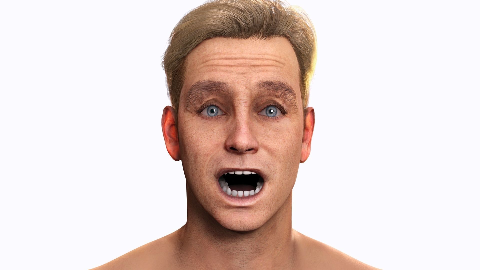 Homelander The Boys - Base Mesh Low-poly 3D model_8