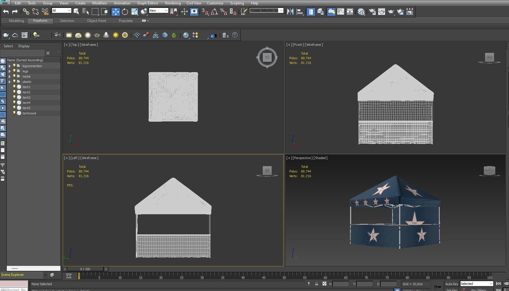 Event Tent 3 4x4 3D model_21