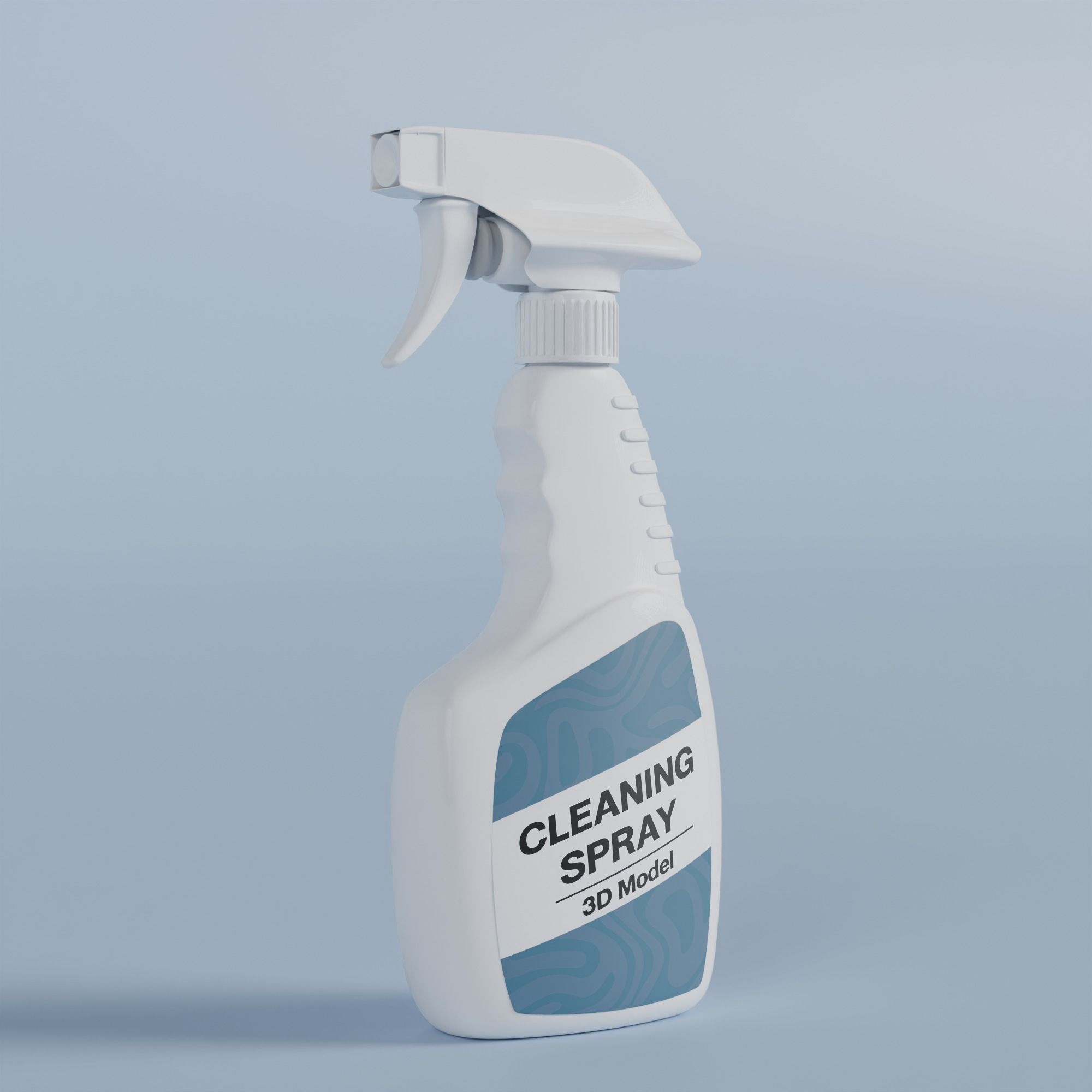 Cleaning Product Spray Bottle ver2 3D model_2
