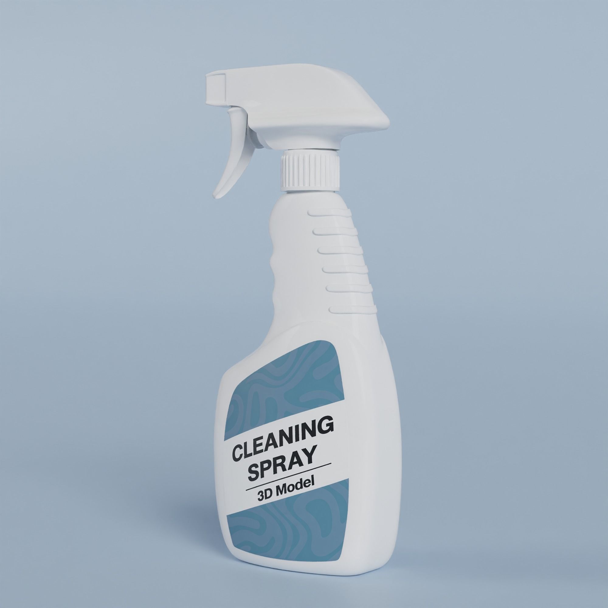 Cleaning Product Spray Bottle ver2 3D model_1