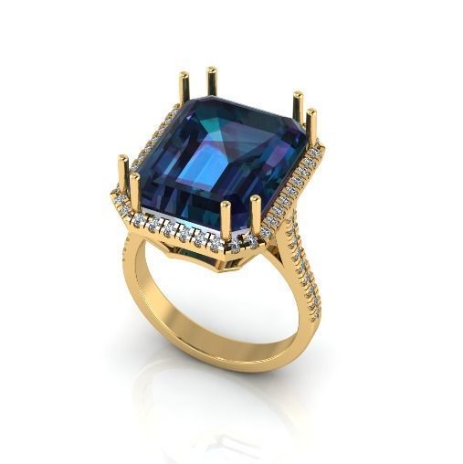 Ring Emerald Model 5611 3D print model_1