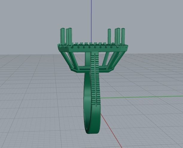 Ring Emerald Model 5611 3D print model_3