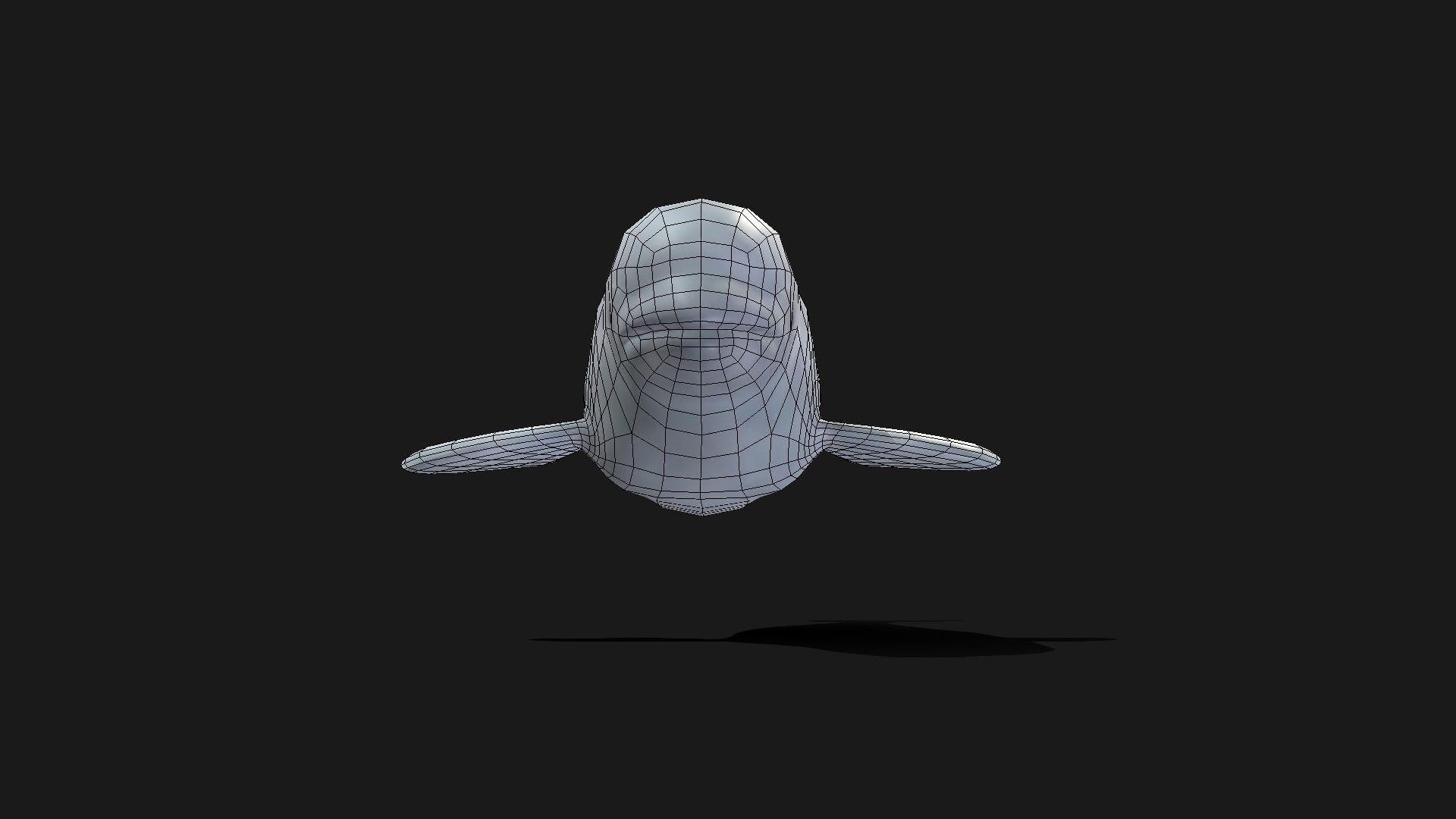 Beluga Whale - Animated Low-poly 3D model_9