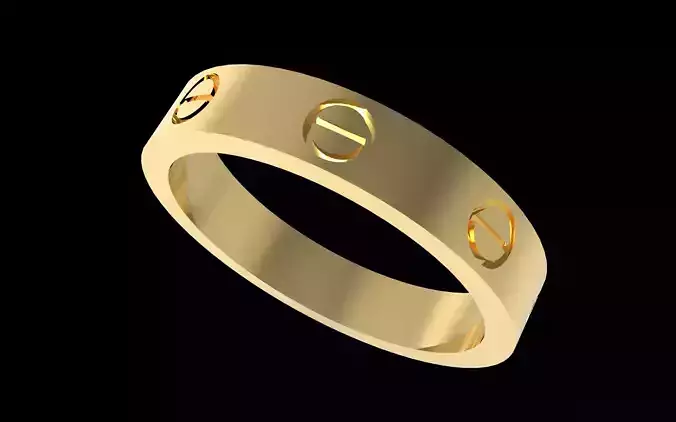 Screw  Wedding Ring Width 3 7mm 16 1mm