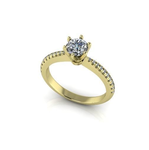 Solitaire ring Model 5603 3D print model_1