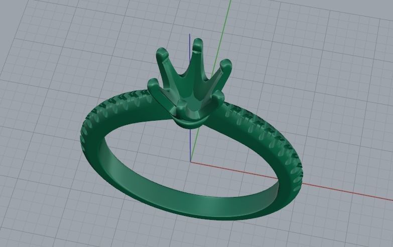Solitaire ring Model 5603 3D print model_2