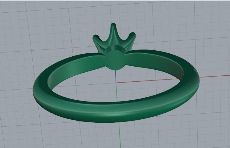 Solitaire ring Model 5603 3D print model_4