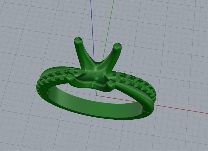 Solitaire ring Model 5601 3D print model_2