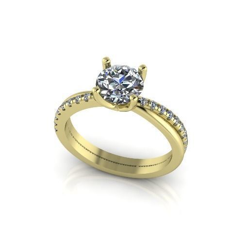 Solitaire ring Model 5601 3D print model_1