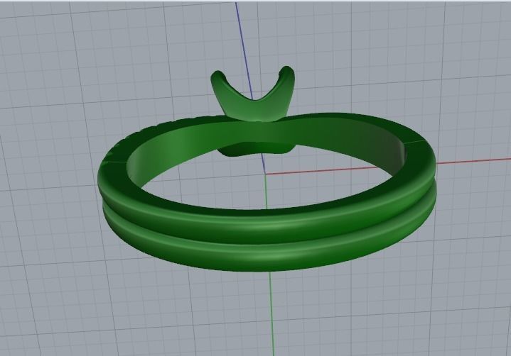 Solitaire ring Model 5601 3D print model_4