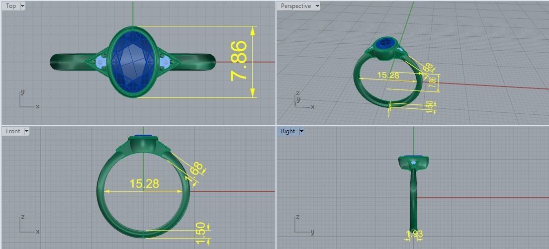 Ring oval Model 5640 3D print model_5