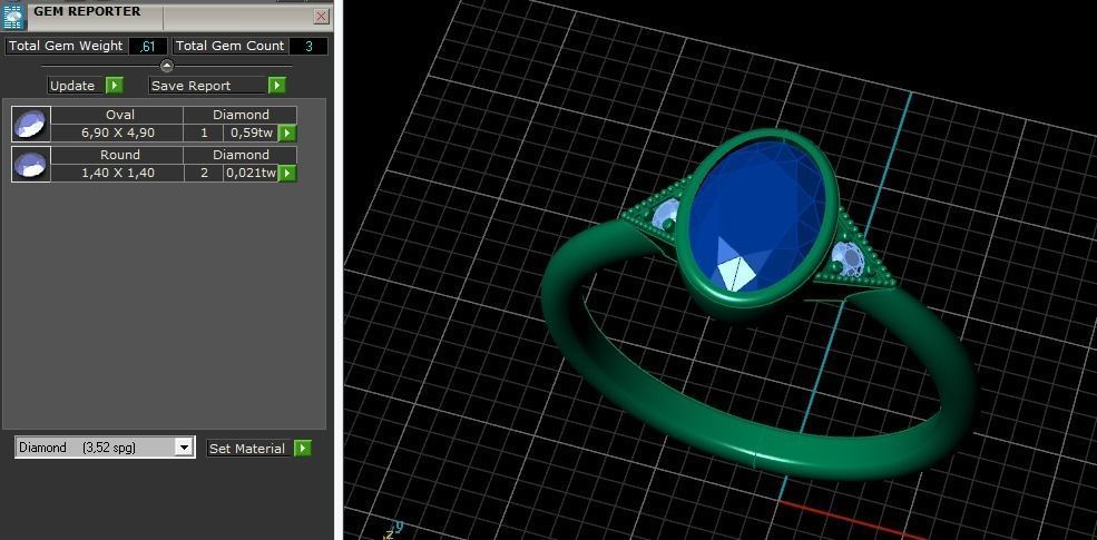 Ring oval Model 5640 3D print model_7