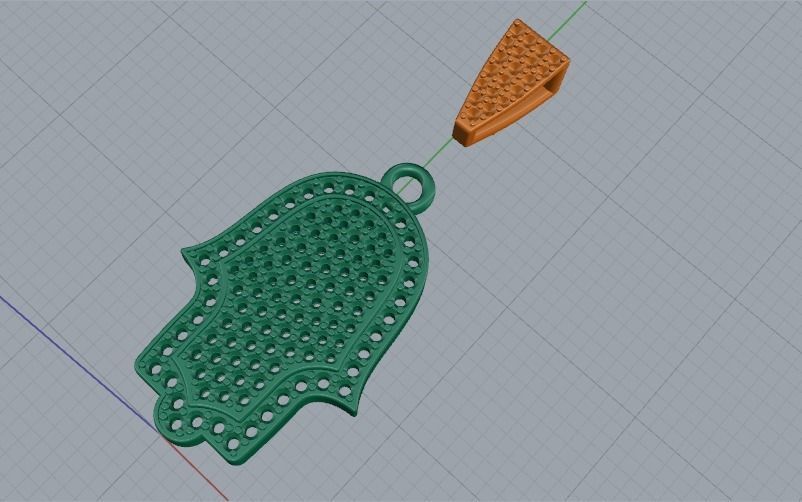 Hamsa pendant Model 5639 3D print model_2