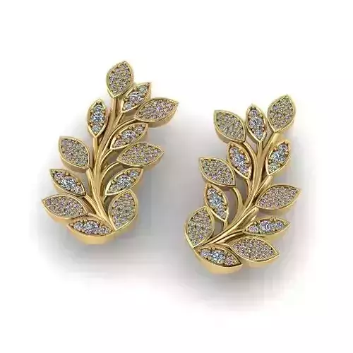 Earrings flower Model 5634