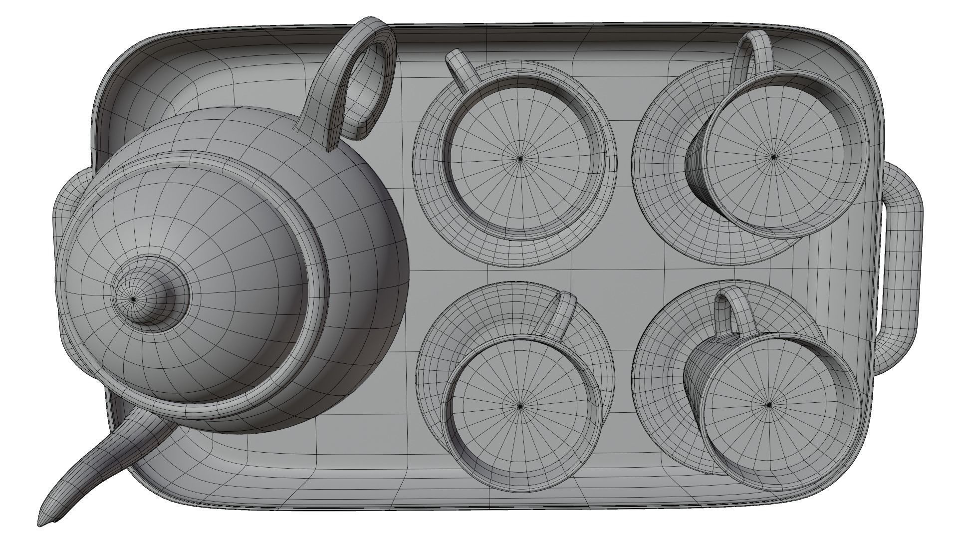 Tea cup set 3D model_17