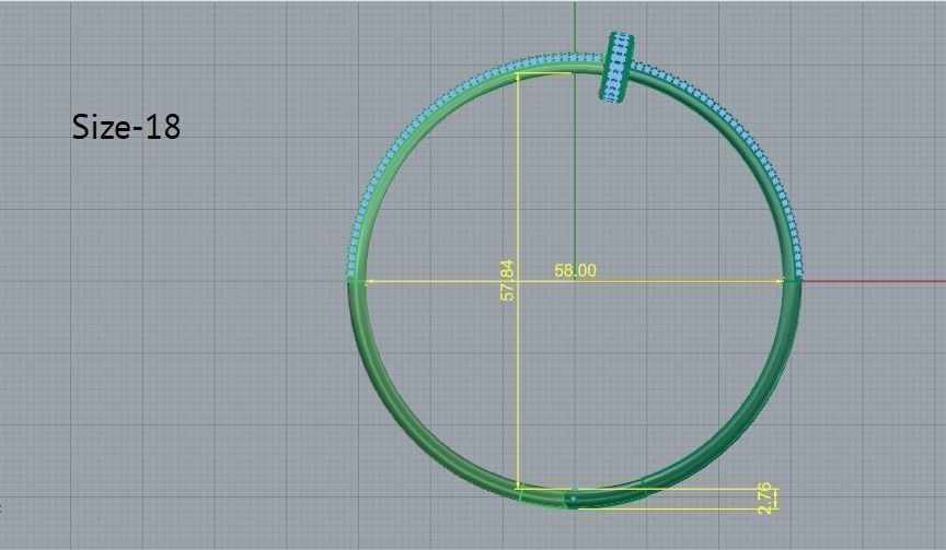 Bracelet size 18 Model 5622 3D print model_5