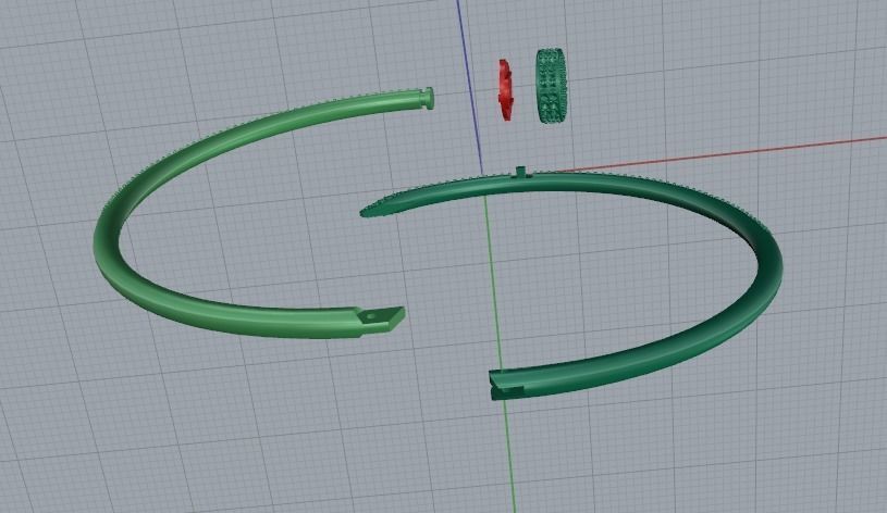 Bracelet size 18 Model 5622 3D print model_4