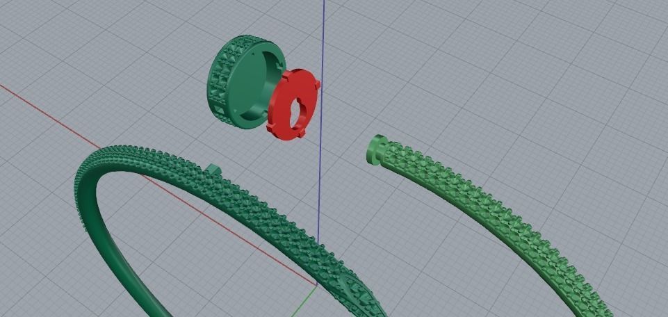 Bracelet size 18 Model 5622 3D print model_3